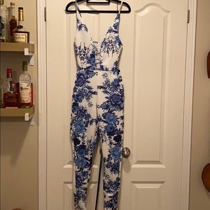 BooHoo brand new plunging neckline jumpsuit